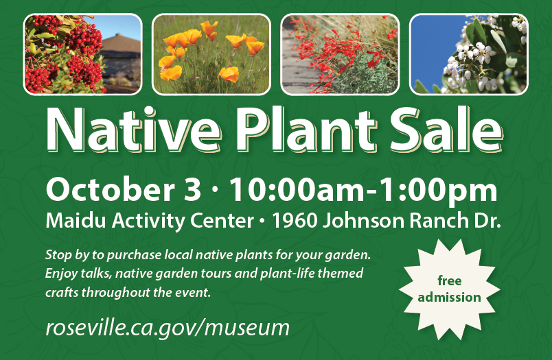 Ad for Native Plant Sale featuring 4 images of flowering plants.